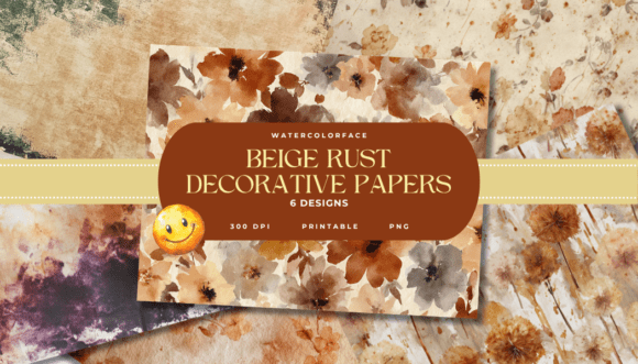 Autumn Watercolor Decorative Papers: Elevating Digital Paper Crafts with Seasonal Elegance