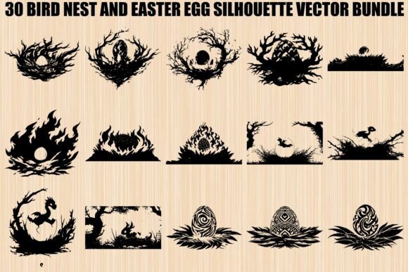Bird Nest and Easter Egg SVG Bundle: Elevating Spring Craft Projects with Versatile Silhouettes