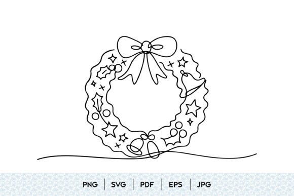 Christmas Wreath Line Art SVG: A Strategic Asset for Holiday Branding and Design