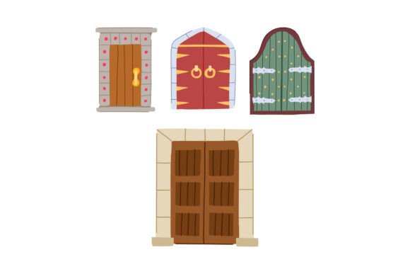 Collection of Medieval Doors Illustration: A Practical Asset Review