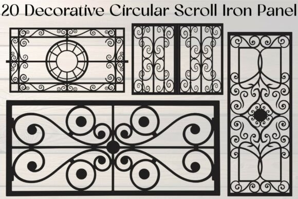 Decorative Circular Scroll Iron Panel