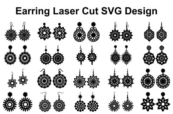Decorative Earrings SVG Bundle for Crafters