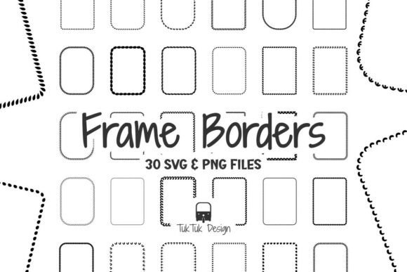 Decorative Rectangle Border Frame Set