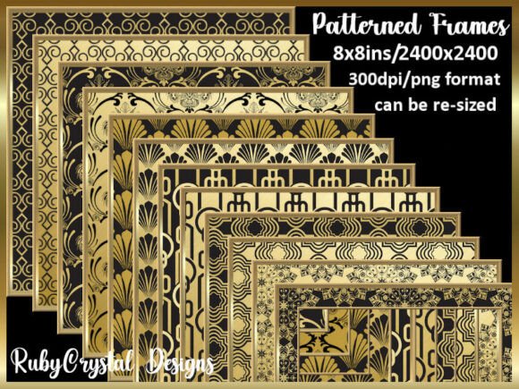 Elegant Printable 24 X Patterned Frames: Elevating Your Creative Projects