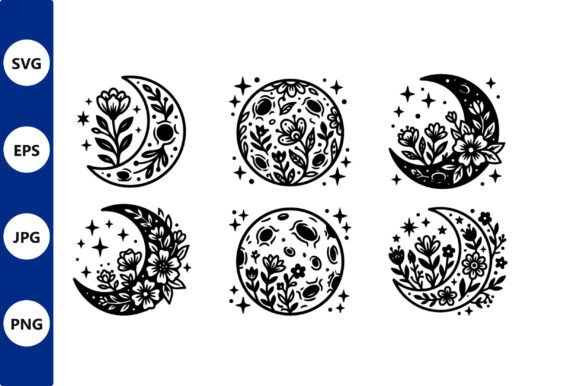 Evaluating the Floral Moon Line Art Set for Creative Projects