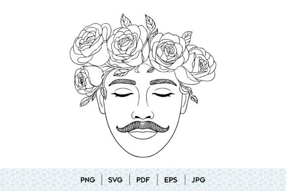 Floral Face SVG: Versatile Art for Creators