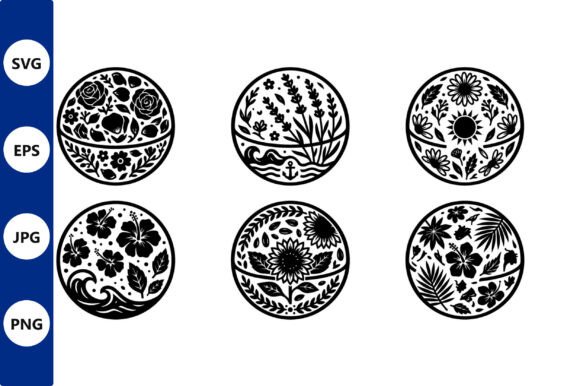 Floral Round Motifs: Versatile Designs for Modern Creators