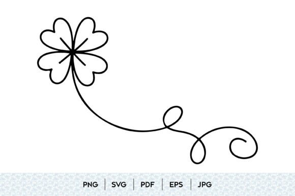 Four Leaf Clover Line Art Vector Guide