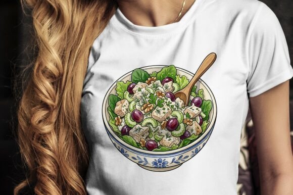 Healthy Salad in Decorative Bowl Digital Asset