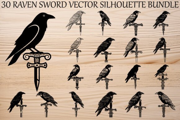 Mastering the Dark Aesthetic: How the Raven Sword Silhouette Bundle Elevates Creative Workflows