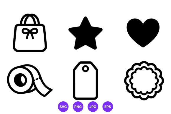 Mastering Visual Communication: The Power of Shopping Bag, Star, Heart, and Tag Icons