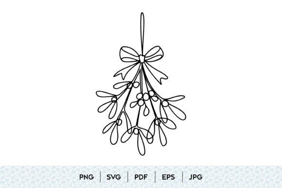 Mistletoe Branch Line Art SVG: A Strategic Asset for Holiday Branding and Design