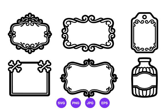 Ornate Frame Label Vector Set: Elevating Your Design Projects with Classic Elegance