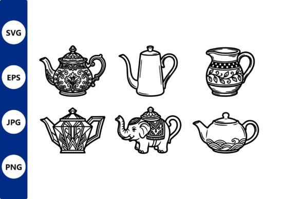 Ornate Teapots Line Art: A Practical Evaluation for Designers