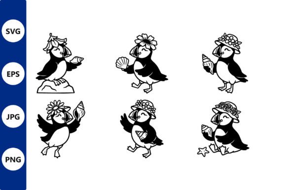 Penguin Flower Crown Collection: A Modern Approach to Cute Illustrations