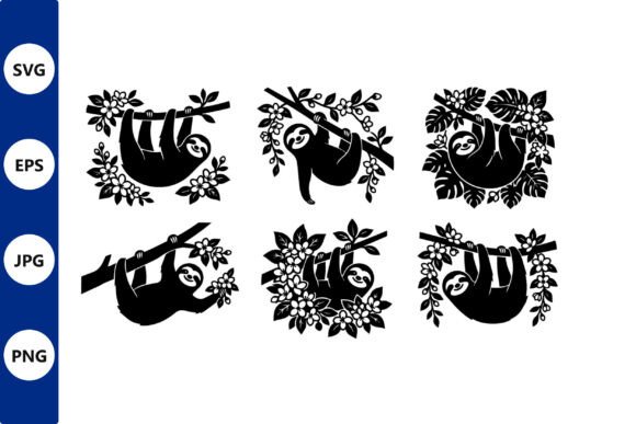 Sloth Hanging in Flowers Vector: The Ultimate Guide to Tropical Line Art for Creative Projects