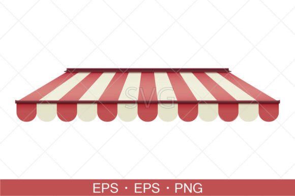Striped Shop Canopy: Vintage Charm for Modern Brands