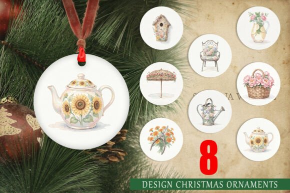 Sun Drenched Garden Watercolor Ornament: A Strategic Design Asset for Seasonal Branding