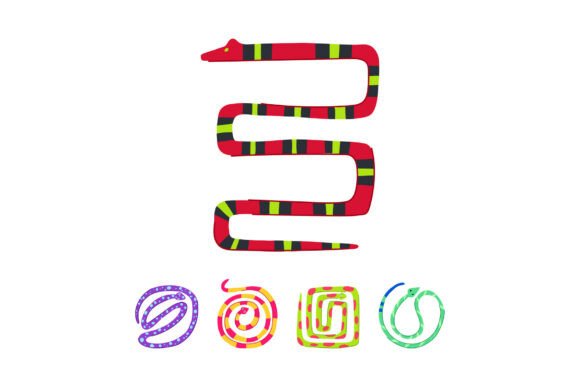 The Art of Stylized Colourful Ornamental Snake Anim in Modern Design