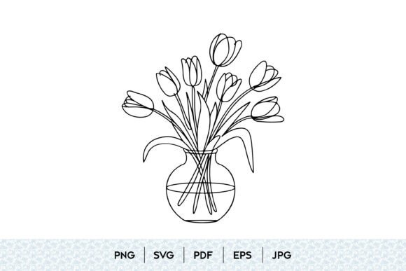 Tulip Bouquet in Vase SVG: The Ultimate Floral Vector