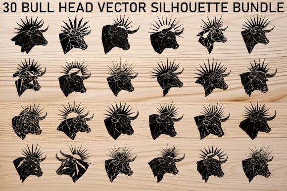 Unlocking Creative Power with the Bull Head Silhouette Bundle